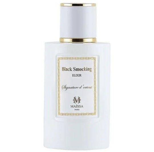 בקבוק בושם בלאק סמוקינג מחברת מייסה בעיצוב לבן ומוזהב בעיטור יוקרתי - דוגמיות למכירה