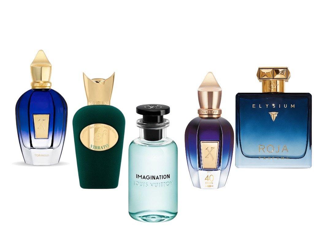 מארז דוגמיות קיץ עם בשמי נישה יוקרתיים לגברים: Xerjoff 40Knots , Louis Vuitton Imagination, Sospiro Vibrato , Roja Elysium ו-Torino21 של Xerjoff – זמין ב-Profumez